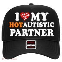I Love My Hot Autistic Partner Cute Valentines Day Hat thumb 0