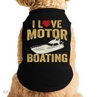 I Love Motor Boating Funny Boater Funny Gift Doggie Tank thumb 0
