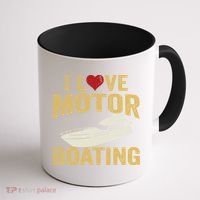I Love Motor Boating Funny Boater Funny Gift Coffee Mug thumb 1