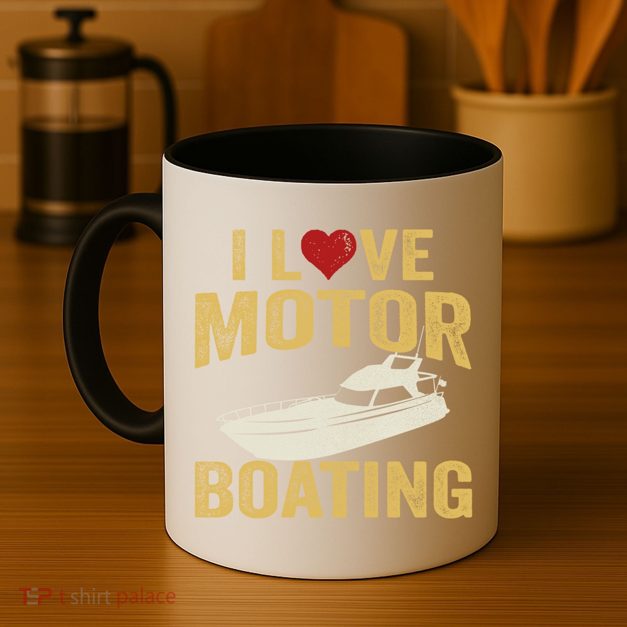 I Love Motor Boating Funny Boater Funny Gift Coffee Mug