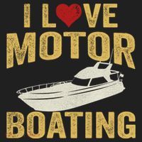 I Love Motor Boating Funny Boater Funny Gift Beanie thumb 2