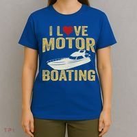 I Love Motor Boating Funny Boater Funny Gift T-Shirt thumb 4