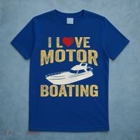 I Love Motor Boating Funny Boater Funny Gift T-Shirt thumb 5