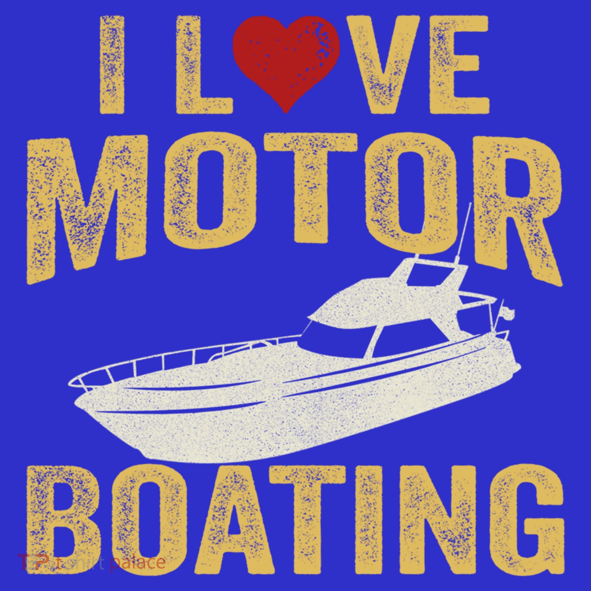 I Love Motor Boating Funny Boater Funny Gift Mousepad