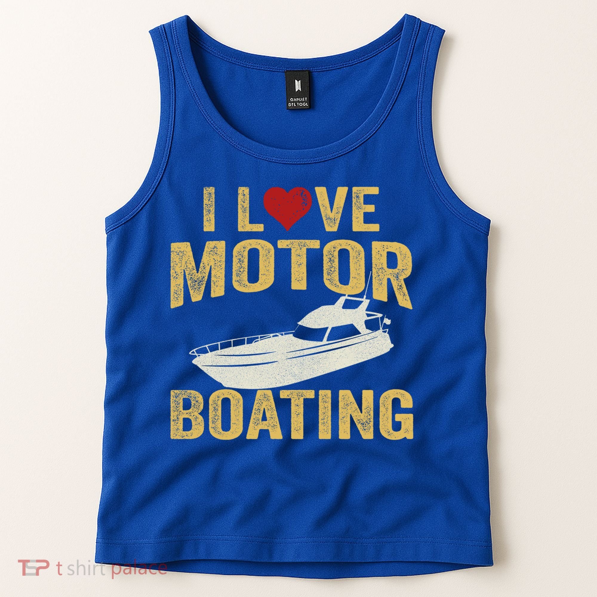 I Love Motor Boating Funny Boater Funny Gift Tank Top