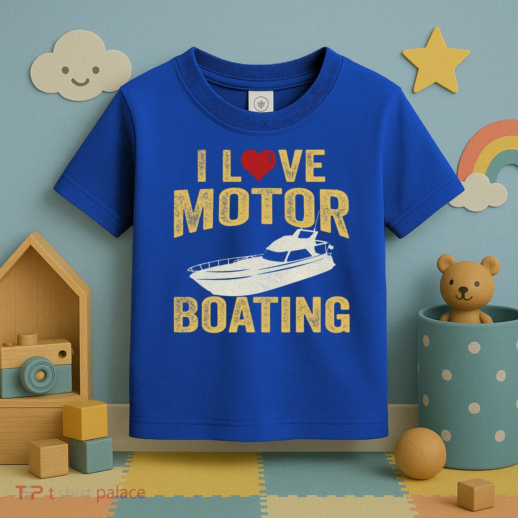 I Love Motor Boating Funny Boater Funny Gift Toddler T-Shirt