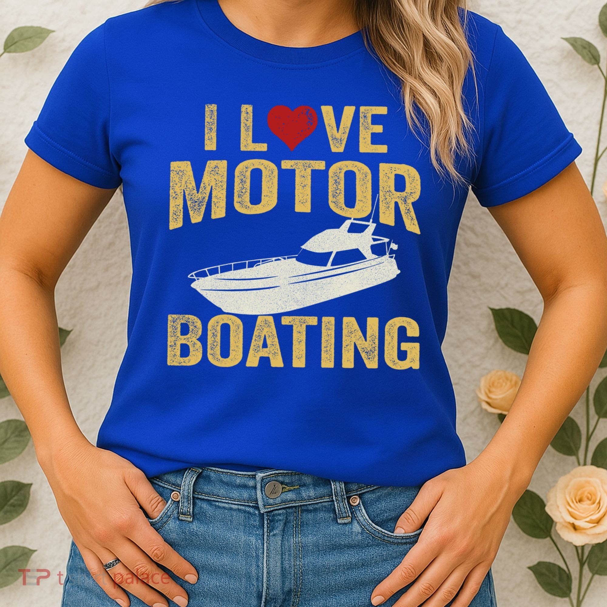 I Love Motor Boating Funny Boater Funny Gift Women's T-Shirt