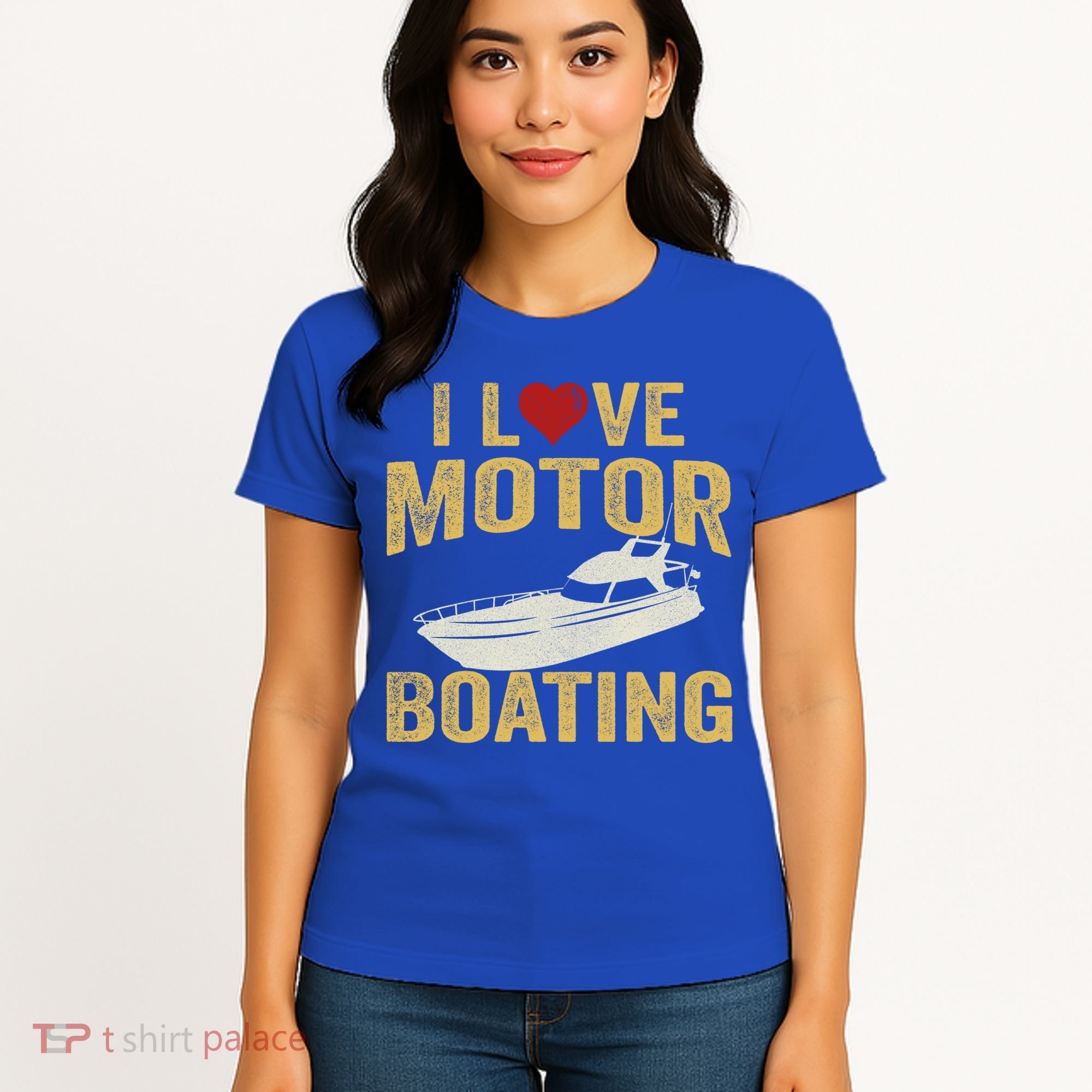 I Love Motor Boating Funny Boater Funny Gift Women's T-Shirt