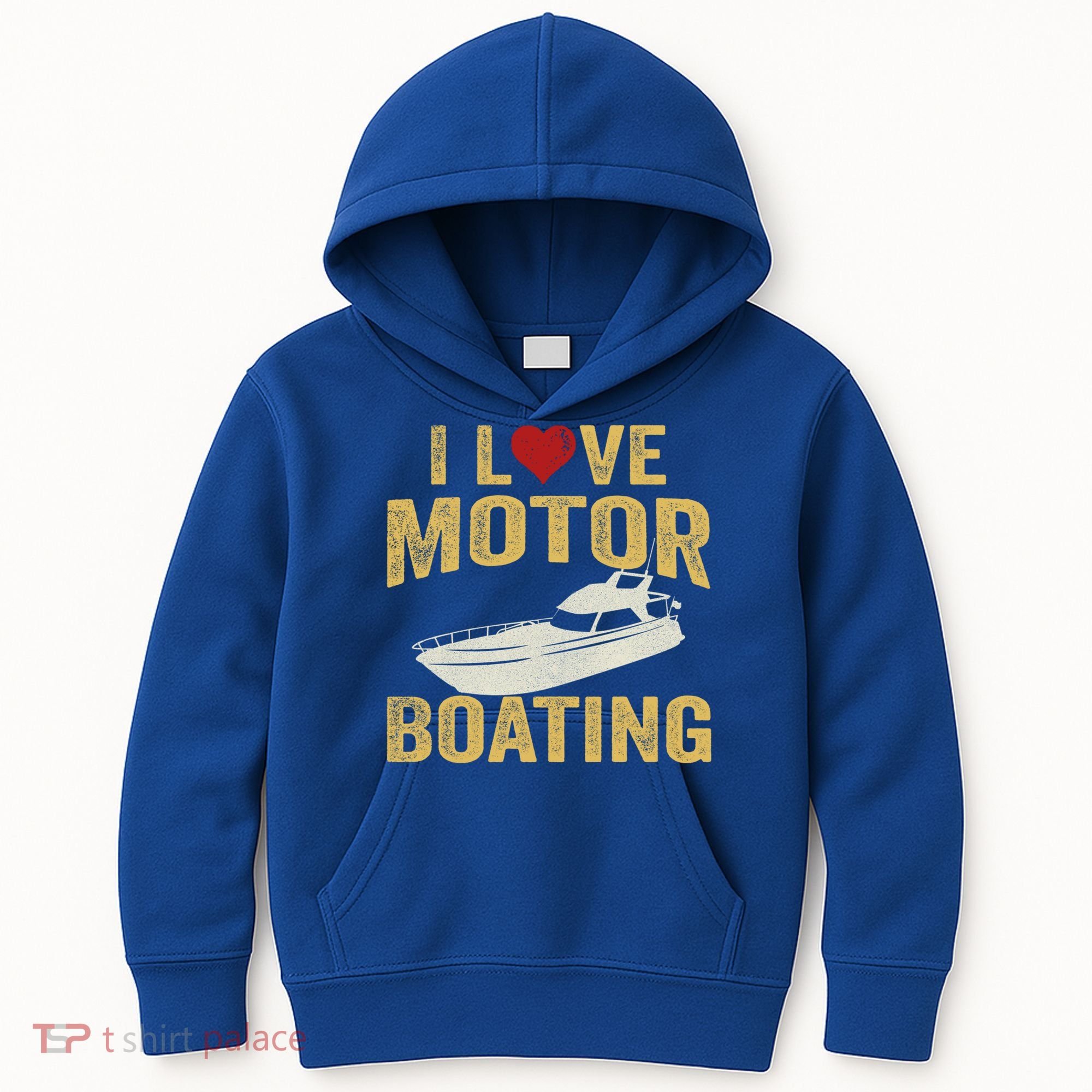 I Love Motor Boating Funny Boater Funny Gift Kids Hoodie