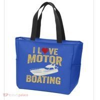 I Love Motor Boating Funny Boater Funny Gift Tote Bag thumb 3