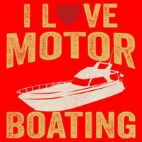 I Love Motor Boating Funny Boater Funny Gift Santa Hat thumb 1