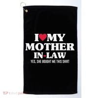 I Love My Mother In Law For Son In Law Golf Towel thumb 0