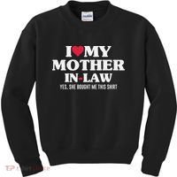 I Love My Mother In Law For Son In Law Kids Sweatshirt thumb 0