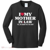 I Love My Mother In Law For Son In Law Kids Long Sleeve Shirt thumb 0