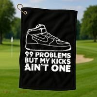 I Love My Kicks Gift For Sneakerhead Sneaker Golf Towel thumb 1