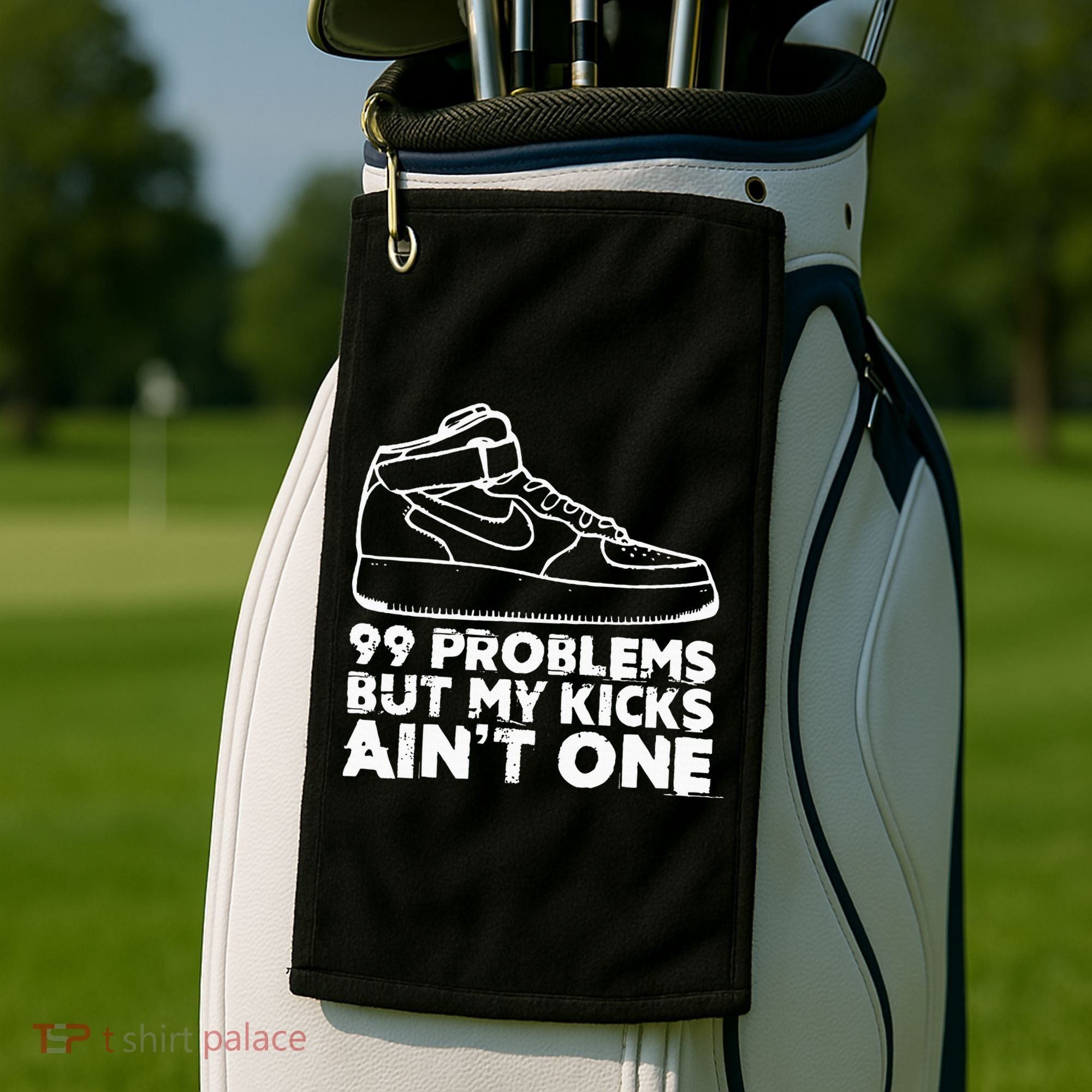 I Love My Kicks Gift For Sneakerhead Sneaker Golf Towel