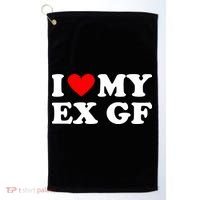 I Love My Ex Girlfriend Funny Gift Golf Towel thumb 0
