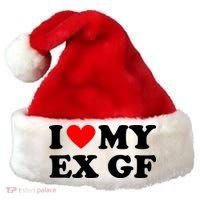 I Love My Ex Girlfriend Funny Gift Santa Hat thumb 0