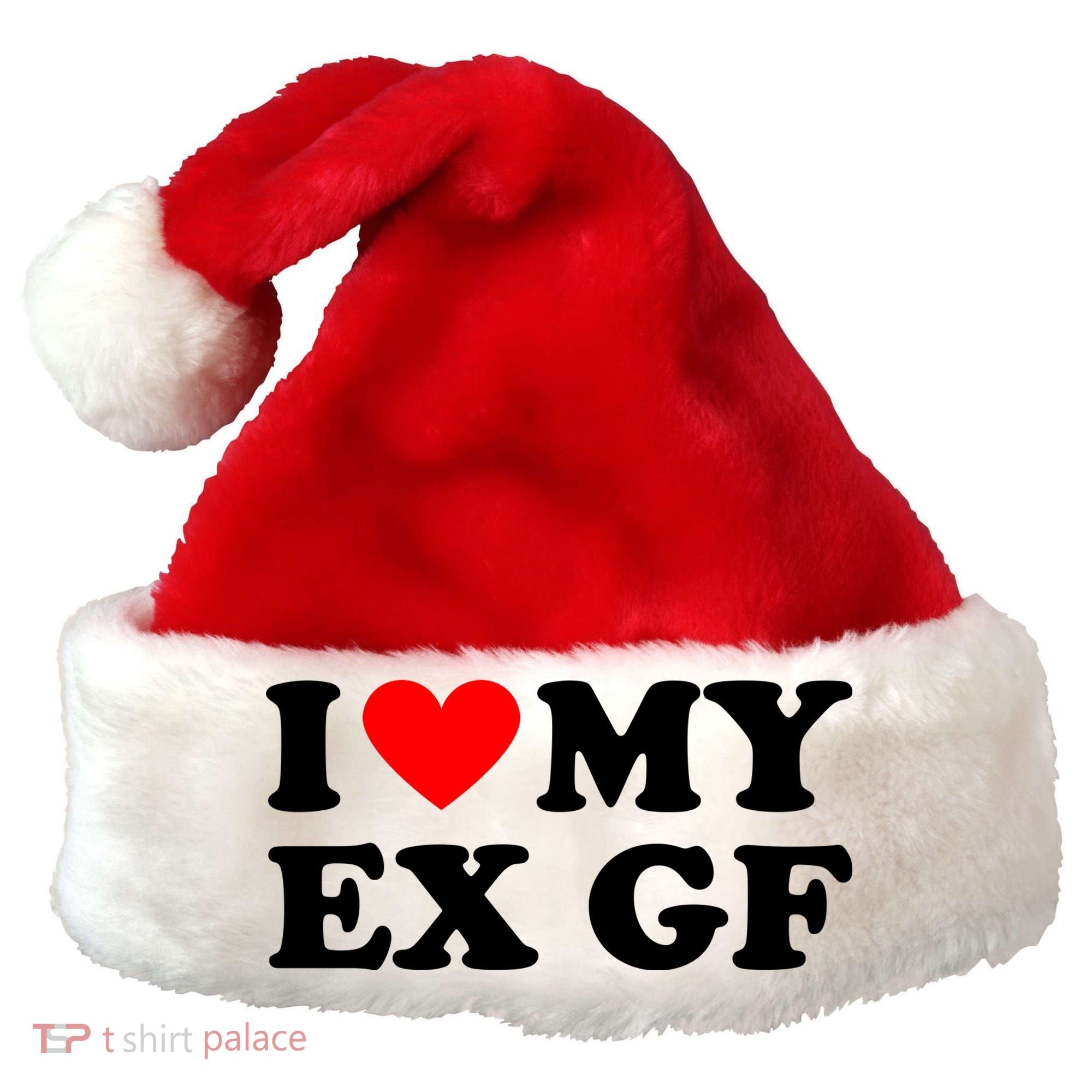 I Love My Ex Girlfriend Funny Gift Santa Hat