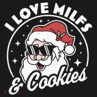 I Love Milfs And Cookies Naughty Santa Claus Christmas Gift Women's Hoodie thumb 2