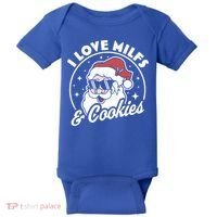 I Love Milfs And Cookies Naughty Santa Claus Christmas Gift Baby Bodysuit thumb 0