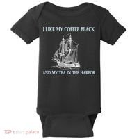 I Like My Coffee Black And Tea In The Harbor Baby Bodysuit thumb 0