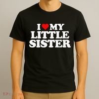 I Love My Little Sister Heart Funny Fun Gift Tee T-Shirt thumb 3