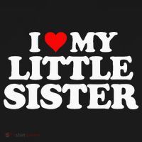 I Love My Little Sister Heart Funny Fun Gift Tee Women's Hoodie thumb 2