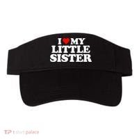I Love My Little Sister Heart Funny Fun Gift Tee Visor thumb 0
