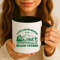 I Love Motor Boating In The Grand Tetons Coffee Mug thumb 3