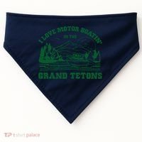 I Love Motor Boating In The Grand Tetons USA-Made Doggie Bandana thumb 0