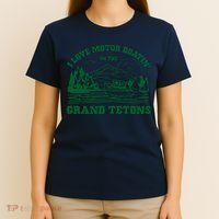 I Love Motor Boating In The Grand Tetons T-Shirt thumb 4