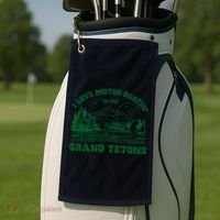 I Love Motor Boating In The Grand Tetons Golf Towel thumb 2