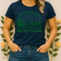 I Love Motor Boating In The Grand Tetons Women's T-Shirt thumb 2