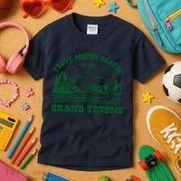 I Love Motor Boating In The Grand Tetons Kids T-Shirt thumb 3