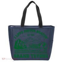 I Love Motor Boating In The Grand Tetons Tote Bag thumb 0