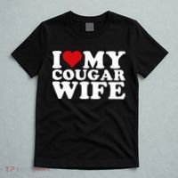 I Love My Cougar Wife I Heart My Cougar Wife T-Shirt thumb 5
