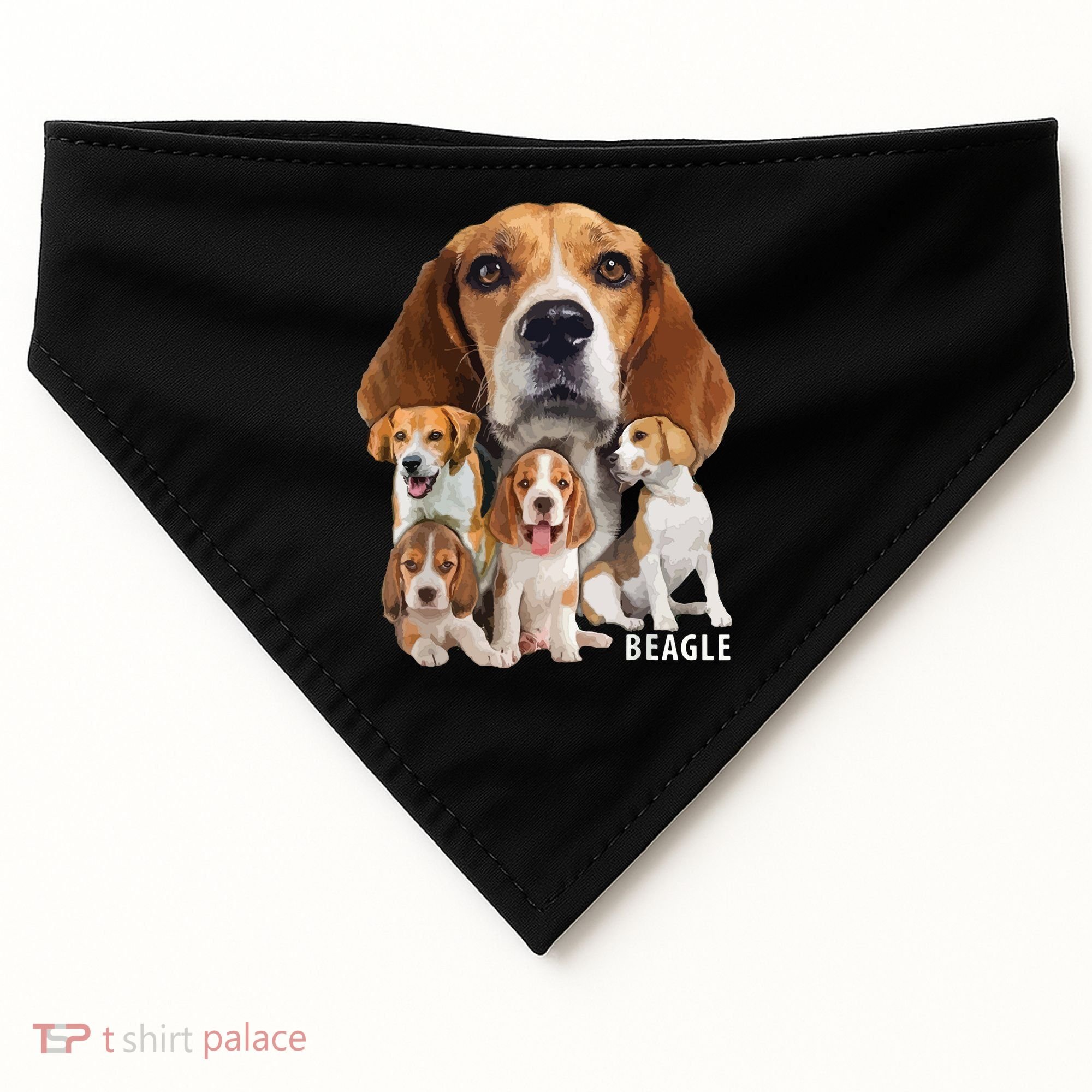 I Love My Beagle Dog Themed Funny Beagle Lover T USA-Made Doggie Bandana