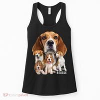 I Love My Beagle Dog Themed Funny Beagle Lover T Women's Tank Top thumb 0