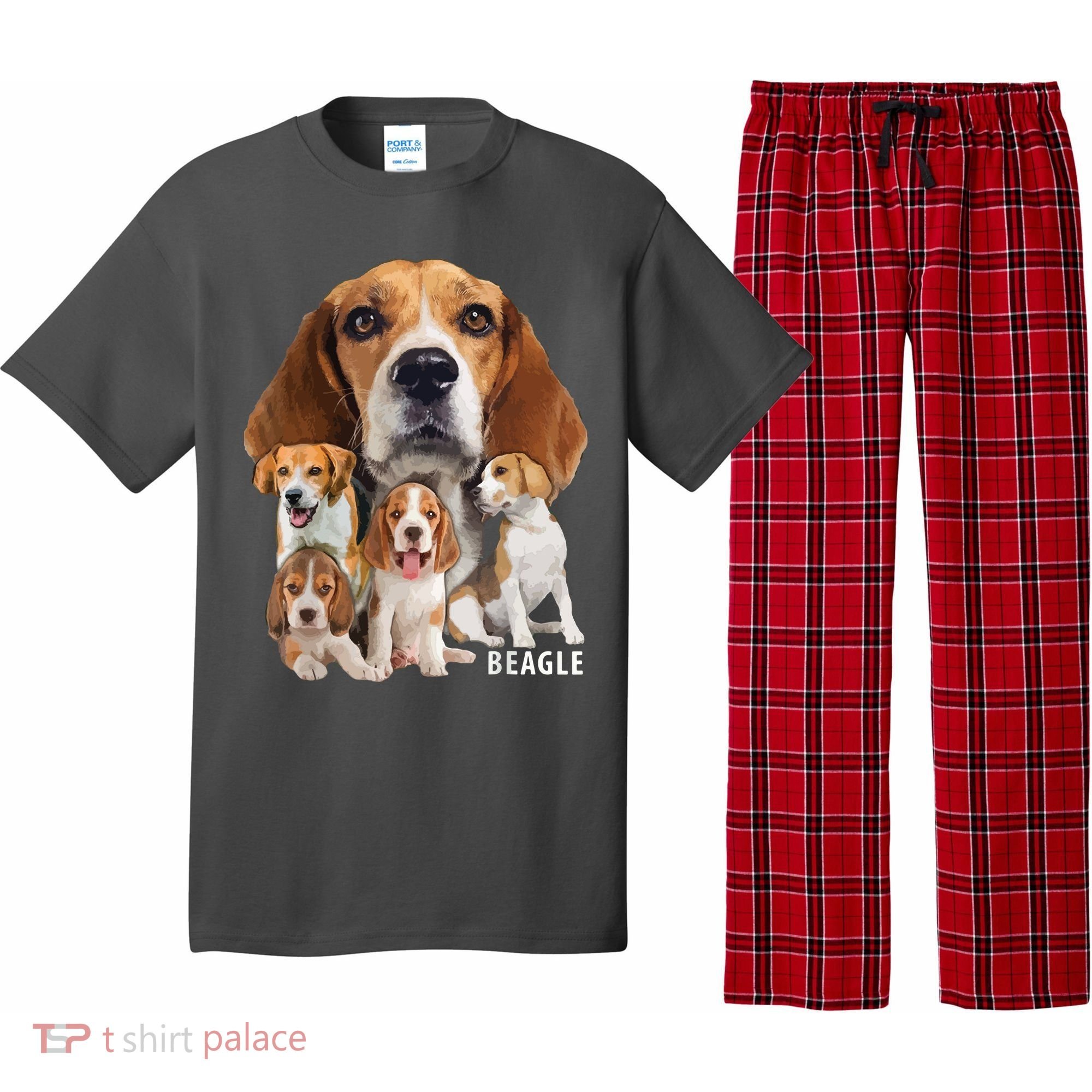 I Love My Beagle Dog Themed Funny Beagle Lover T Pajama Set
