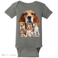 I Love My Beagle Dog Themed Funny Beagle Lover T Baby Bodysuit thumb 0