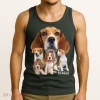I Love My Beagle Dog Themed Funny Beagle Lover T Tank Top thumb 3