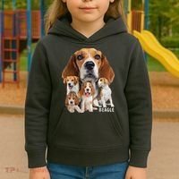 I Love My Beagle Dog Themed Funny Beagle Lover T Kids Hoodie thumb 3