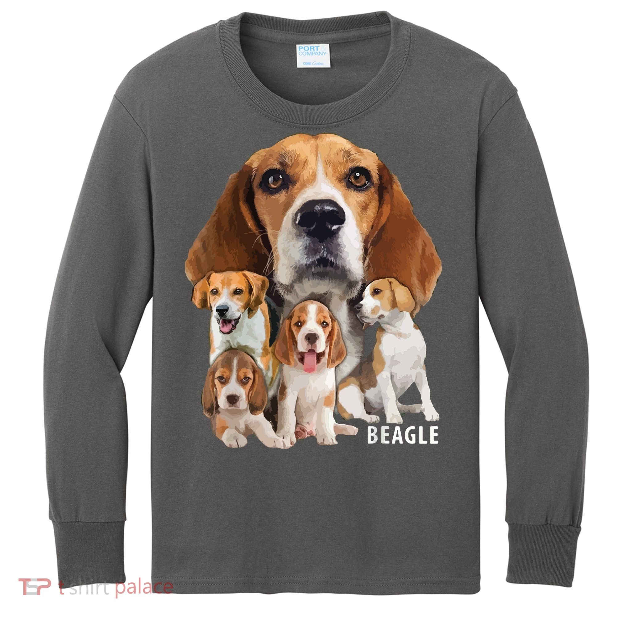 I Love My Beagle Dog Themed Funny Beagle Lover T Kids Long Sleeve Shirt