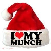 I Love My Munch I Heart My Munch For Munching Lover Santa Hat thumb 0