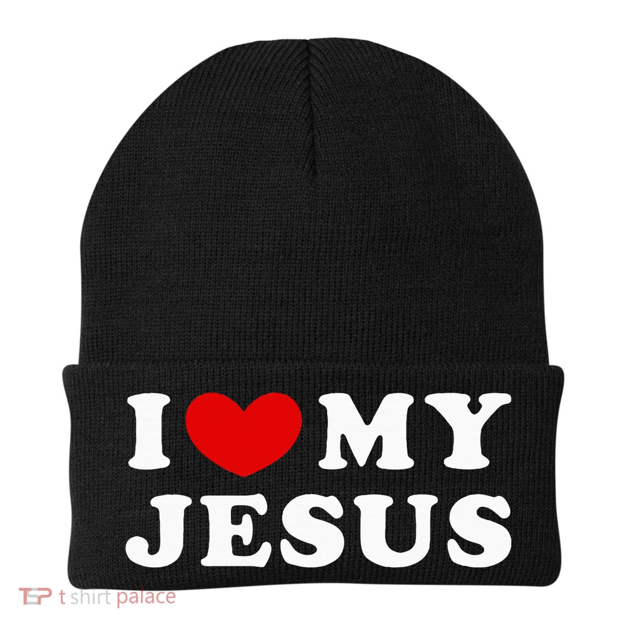 I Love My Jesus I Heart My Jesus Beanie