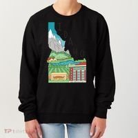 Idaho Landscape Map Women's Sweatshirt thumb 0