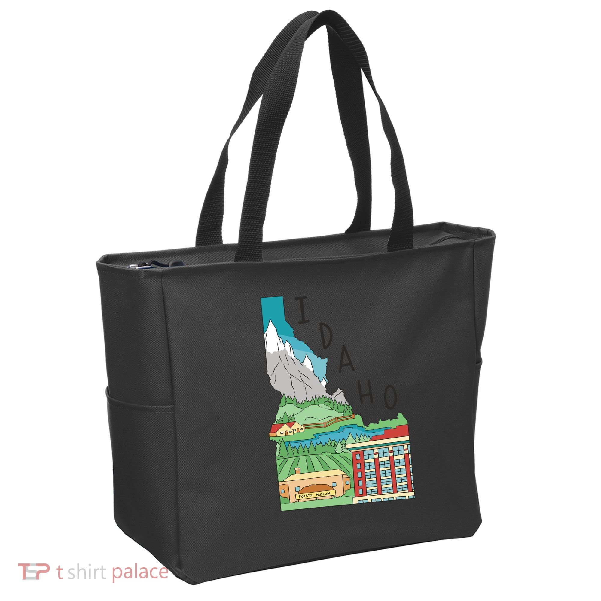 Idaho Landscape Map Tote Bag