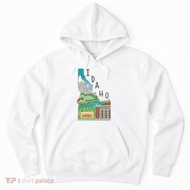 Idaho Landscape Map Hoodie