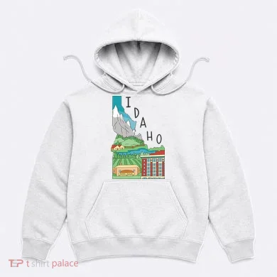 Idaho Landscape Map Hoodie